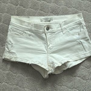 Abercrombie White Mini Shorts
